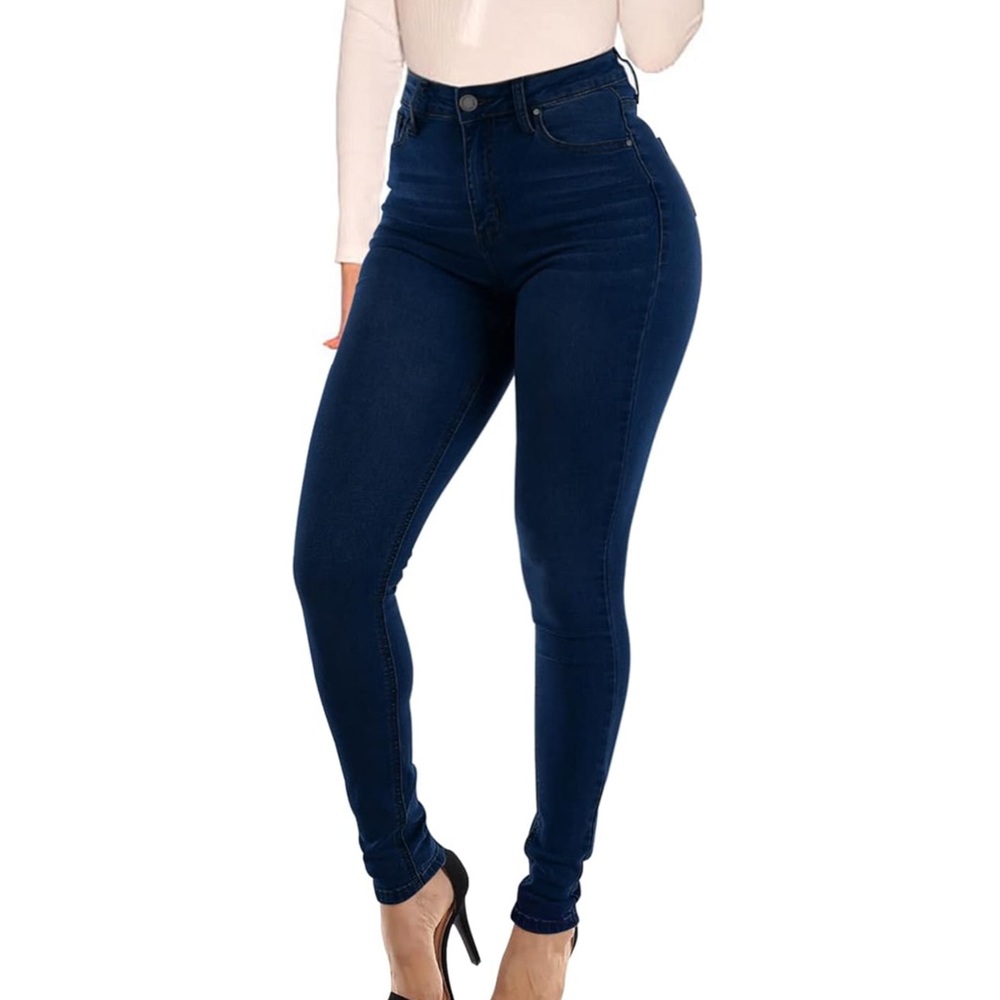 Dark Blue Women's Curvy Butt Lifting Colombian Jeans size S-XL